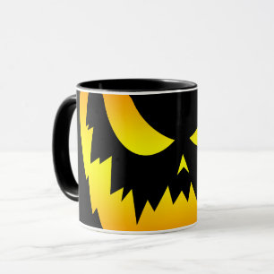 Jack O Lantern Pumpkin Face Gradient Mug