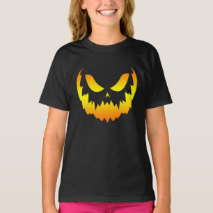 Jack O Lantern Pumpkin Face Gradient T-Shirt