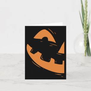 Jack-o-lantern Pumpkin Face Halloween Matching Cou Card