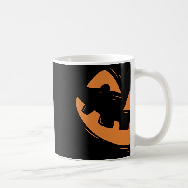 Jack-o-lantern Pumpkin Face Halloween Matching Cou Coffee Mug (Right)
