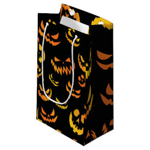 Jack O Lantern Pumpkin Face Small Gift Bag
