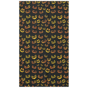 Jack O Lantern Pumpkin Face Tablecloth