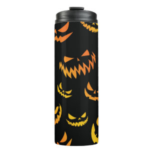 Jack O Lantern Pumpkin Face Thermal Tumbler