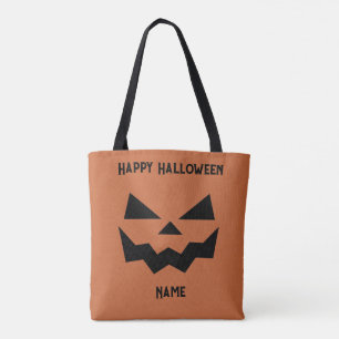 Jack-o-lantern pumpkin face  tote bag