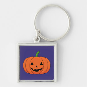 Jack-O'-Lantern Pumpkin Halloween Key Ring