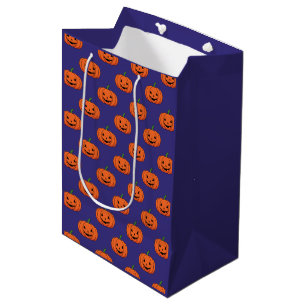 Jack-O'-Lantern Pumpkin Halloween Pattern Medium Gift Bag