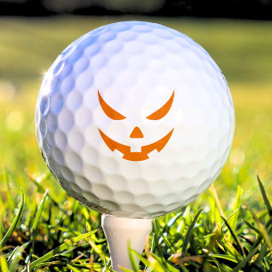 Jack O Lantern Pumpkin Orange Halloween Golf Balls