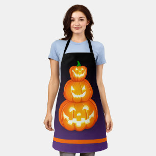Jack-o-lantern Pumpkin trio Apron