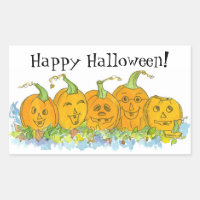 Jack-O-Lantern Pumpkins Drawing Happy Halloween