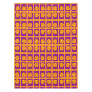 Jack o' Lantern Purple and Orange Tablecloth