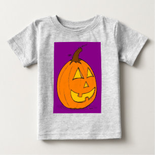 Jack o' Lantern Purple Infant Organic Creeper
