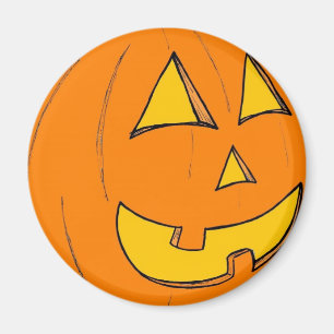 Jack o' Lantern Purple Magnet