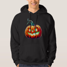 Jack-o-Lantern RETRO Style Halloween BLACK Hoodie