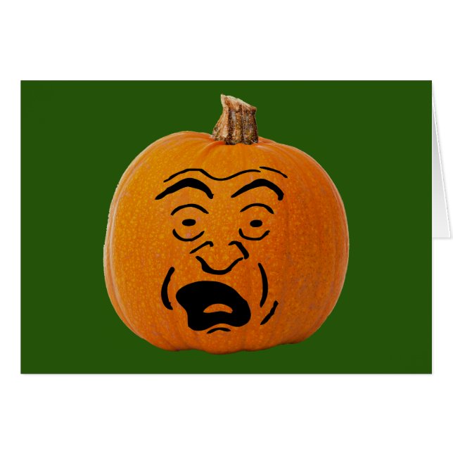 Jack o' Lantern Scared Face, Halloween Pumpkin (Front Horizontal)