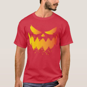 Jack O Lantern scary carved pumpkin face Halloween T-Shirt