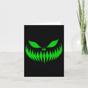 Jack O Lantern Scary Pumpkin Face Halloween Costum Card