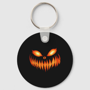 Jack O Lantern Scary Pumpkin Face Halloween Costum Key Ring