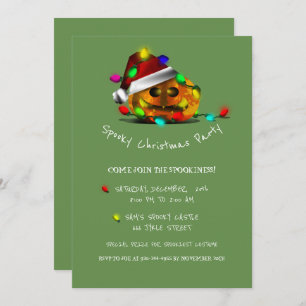 JACK O LANTERN SPOOKY CHRISTMAS PARTY INVITATION
