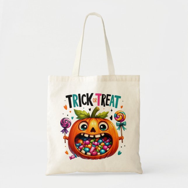 Jack-o'-Lantern Trick or Treat Bag (Front)