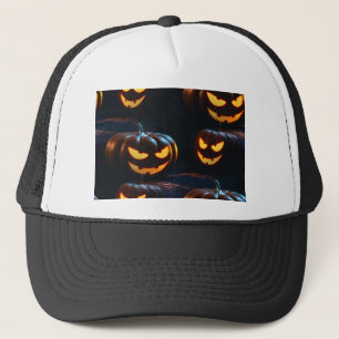 jack o lantern trucker hat
