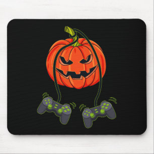 Jack O Lantern Video Gamer Controllers Halloween B Mouse Mat