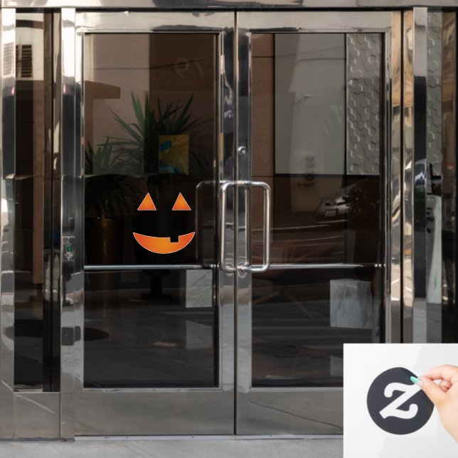 Jack o' lantern window cling (Office Door)