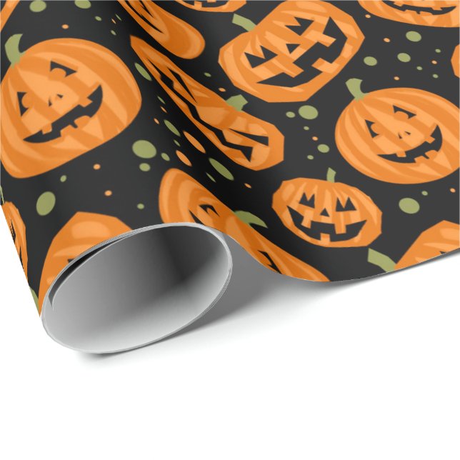 Jack-O-Lantern Wrapping Paper (Roll Corner)