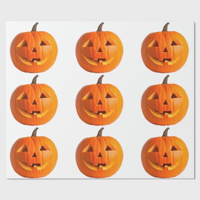 Jack-O-Lantern Wrapping Paper (Flat)