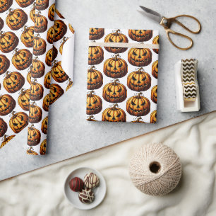 Jack O' Lantern Wrapping Paper