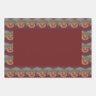 Jack O' Lantern Wrapping Paper Sheet