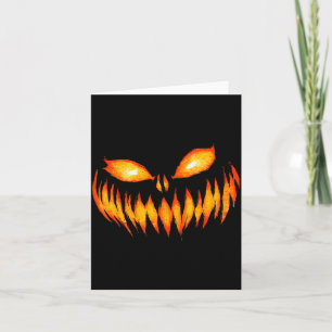 Jack O Lantern Y Carved Pumpkin Face Halloween Cos Card