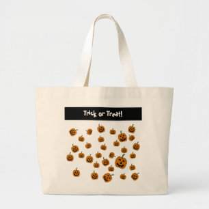 Jack O' Lanterns background Large Tote Bag