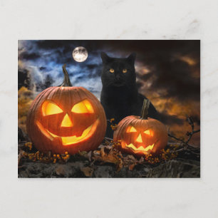 "Jack O' Lanterns & Jet" Postcard