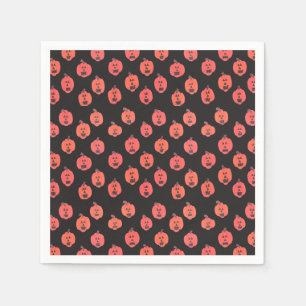 Jack-o-Lanterns on Black Napkin