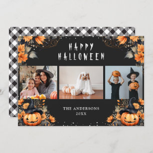 Jack-O-Lanterns Photo Happy Halloween Cards
