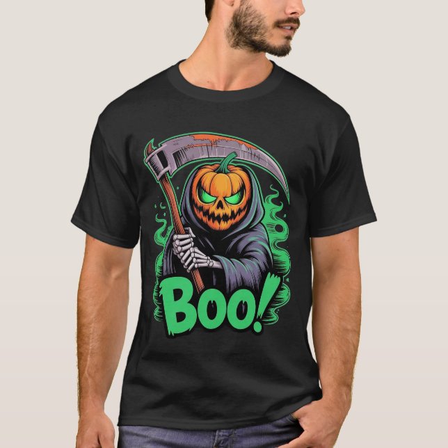 Jack-O-Reaper Halloween T-Shirt (Front)