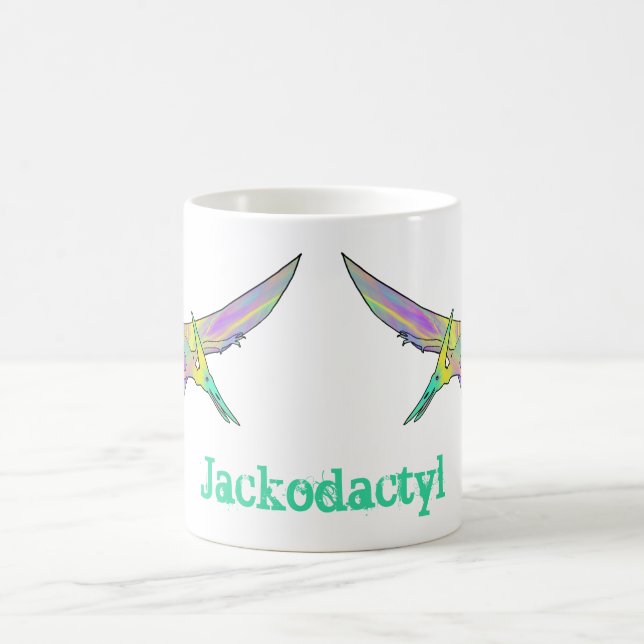 Jack odactyl Colourful Pterodactyl Dinosaur Name Coffee Mug (Center)