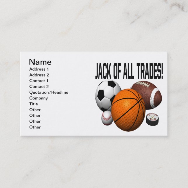 Jack Of All Trades Business Card (Front)