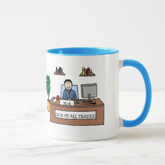Jack of All Trades - personalised cartoon mug