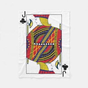 Jack Of Clubs Poker Card Playing Card Blackjack Ca Fleece Blanket