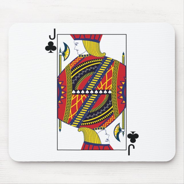 Jack Of Clubs Poker Card Playing Card Blackjack Ca Mouse Mat (Front)