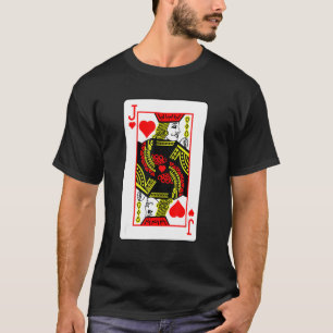 Jack Of Hearts Poker Card Games Playing Cards Blac T-Shirt