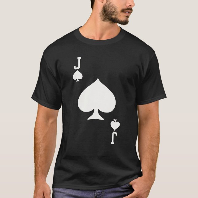 Jack Of Spades Card Halloween Costume White T-Shirt (Front)