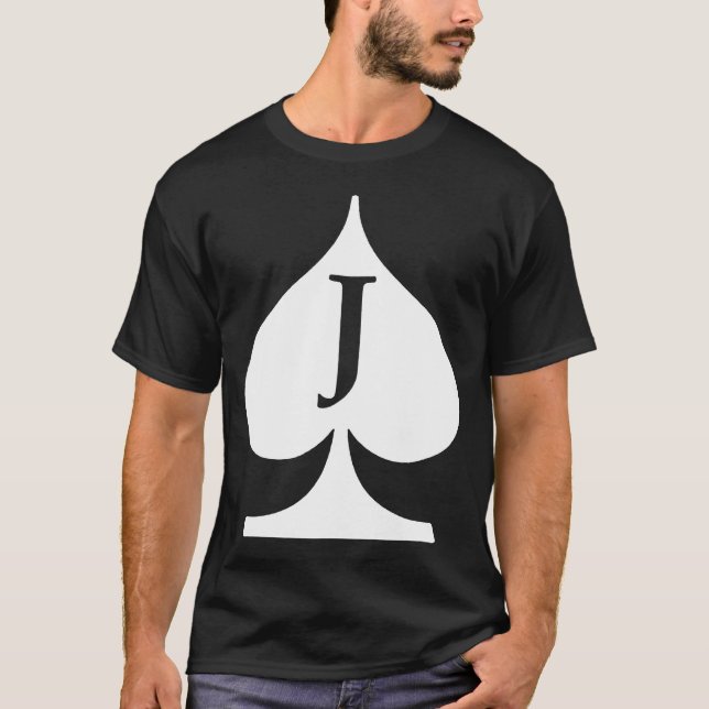 Jack Of Spades Deck Of Cards Poker Symbol Poker T-Shirt (Front)