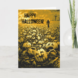 Jack O'Lantern Graveyard Card