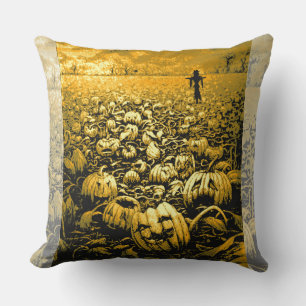 Jack O'Lantern Graveyard Cushion