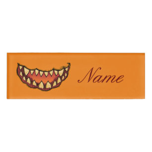 Jack o'lantern Grimace Gap Tooth Thunder_Cove Name Tag