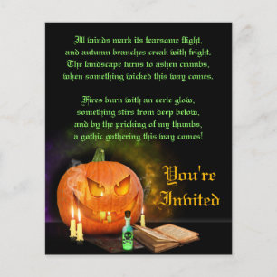 Jack O'Lantern Halloween Party Invitation Flyer