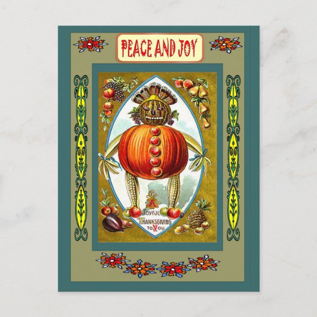 Jack O'Lantern Holiday Postcard (Front)