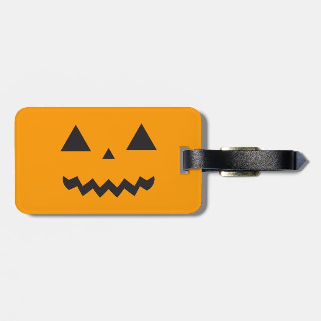 Jack O'Lantern Luggage Tag (Back Horizontal)
